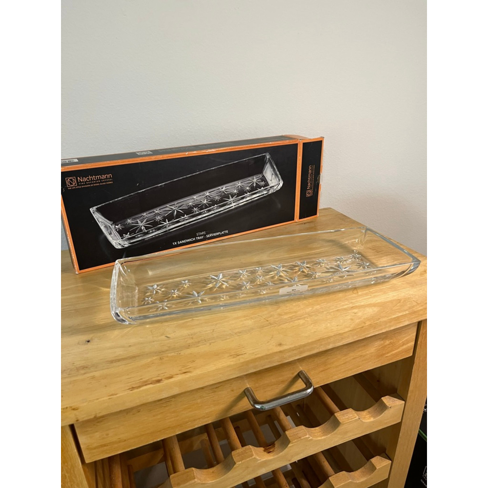Nachtmann Crystal Stars Sandwich Tray Platter